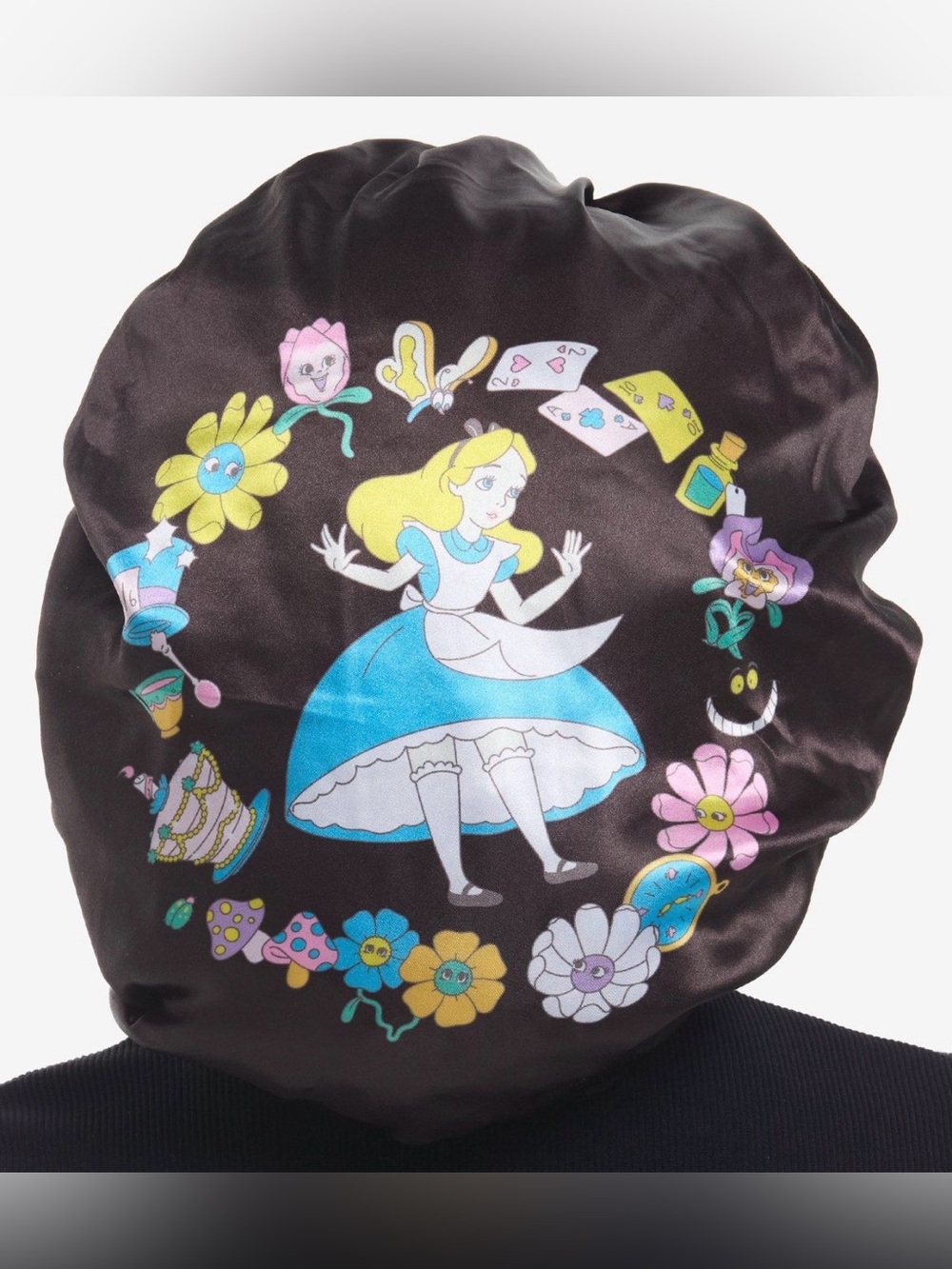 Disney Alice in Wonderland Reversible Sleep Bonnet- New